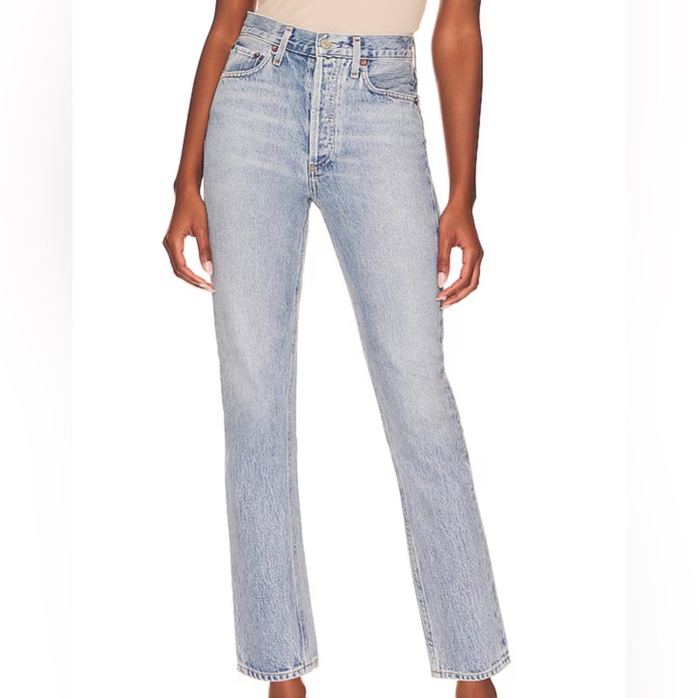 AGOLDE Riley High Rise Straight Crop Jeans in Renewal